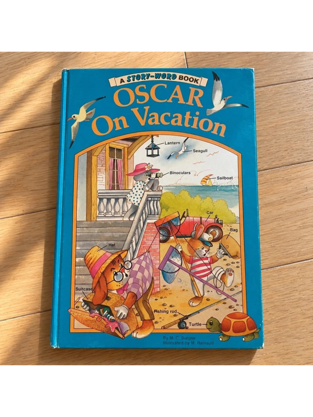 Vintage 1985 Oscar on Vacation M.C. Suigne Story Word Children's Hardcover Book